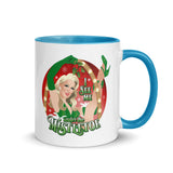 Debut garment mockup | I See Me Under the Mistletoe (Mug) | Blue