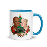 Debut garment mockup | I Hope You're Merry (Mug) | Blue
