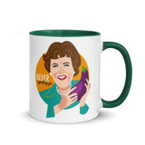 Debut garment mockup | Never Apologize (Mug) | Dark Green