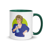 Debut garment mockup | Flames of Desire (Mug) | Dark Green