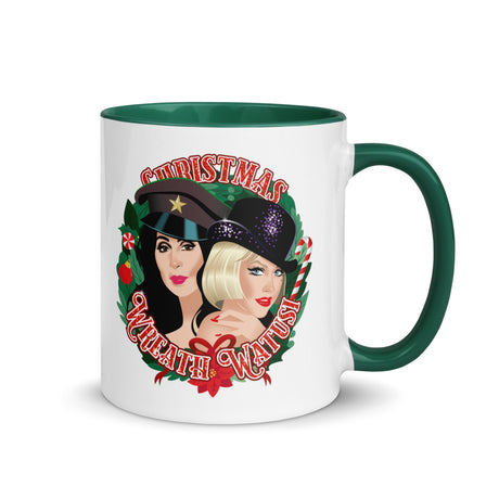 Debut garment mockup | Christmas Wreath Watusi (Mug) | Dark Green