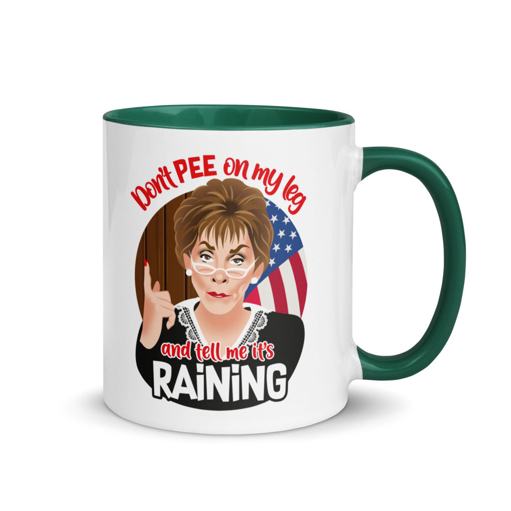 Debut garment mockup | Justice (Mug) | Dark Green