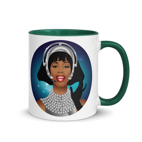 Debut garment mockup | Queen of the Night (Mug) | Dark Green