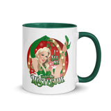 Debut garment mockup | I See Me Under the Mistletoe (Mug) | Dark Green