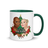Debut garment mockup | I Hope You're Merry (Mug) | Dark Green