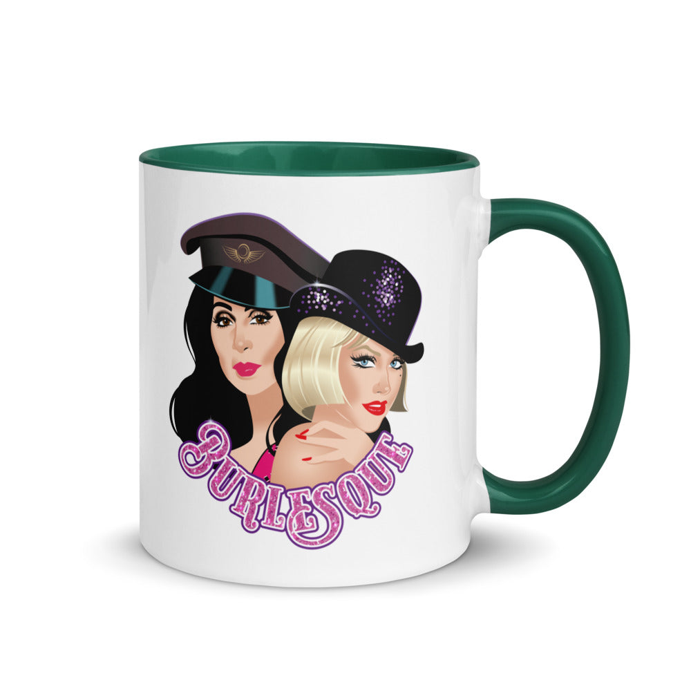 Debut garment mockup | Burlesque (Mug) | Dark Green