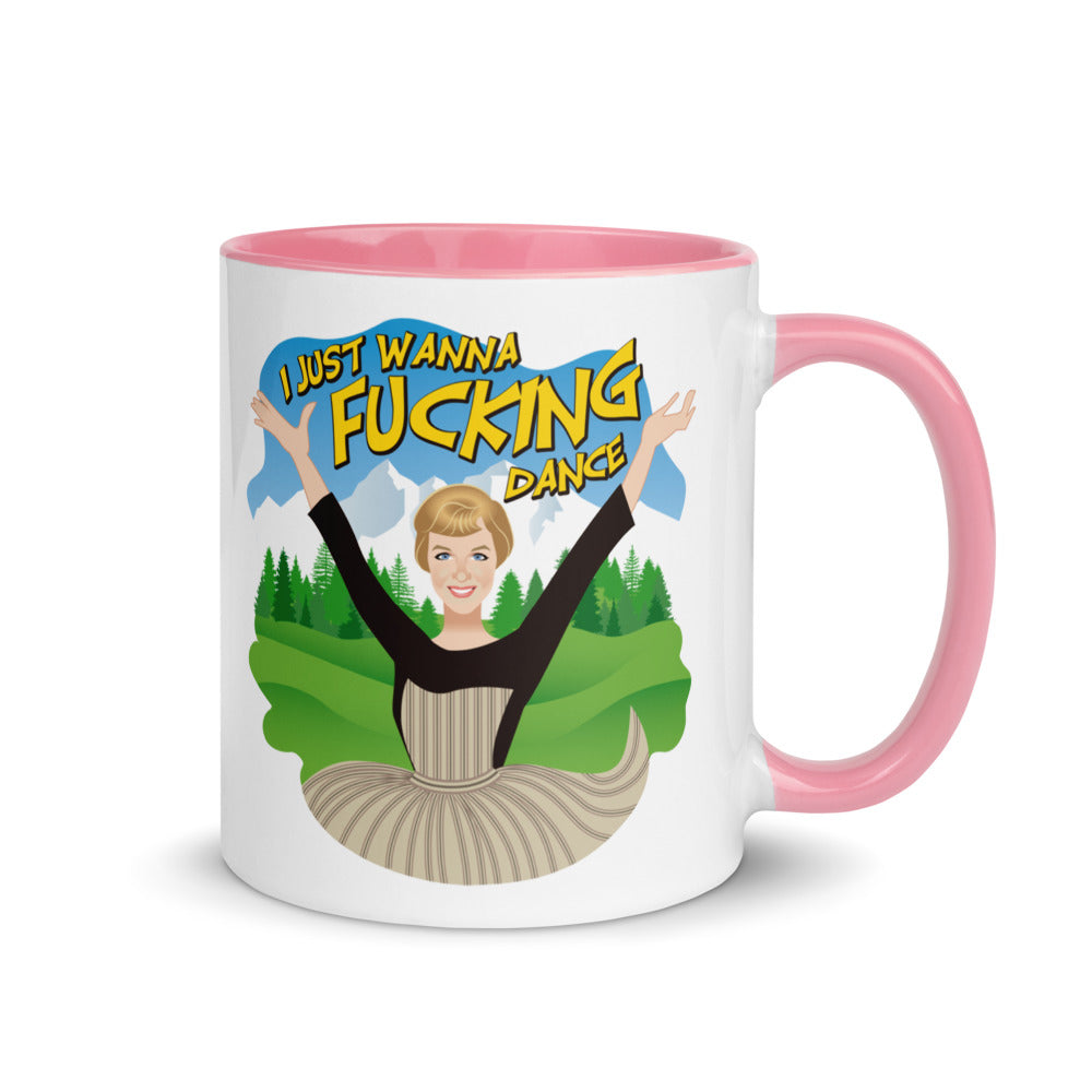 Debut garment mockup | I Just Wanna F*cking Dance (Mug) | Pink