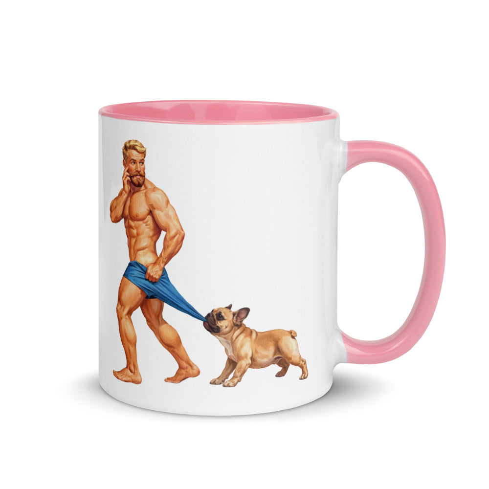 Debut garment mockup | Pardon my Frenchie (Mug) | Pink