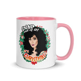 Debut garment mockup | Snap Out of It It's Xmas (Mug) | Pink