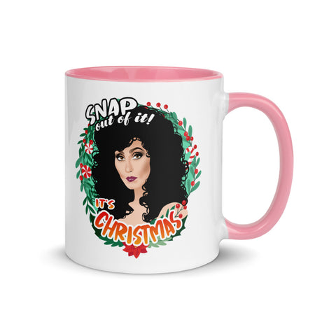 Debut garment mockup | Snap Out of It It's Xmas (Mug) | Pink