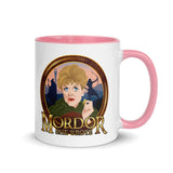 Debut garment mockup | Mordor She Wrote (Mug) | Pink