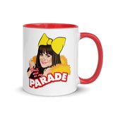 Debut garment mockup | Don't Rain on My Parade (Mug) | Red