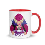Debut garment mockup | May the Odds (Mug) | Red