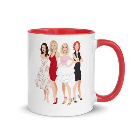 Debut garment mockup | Ladies who Brunch (Mug) | Red
