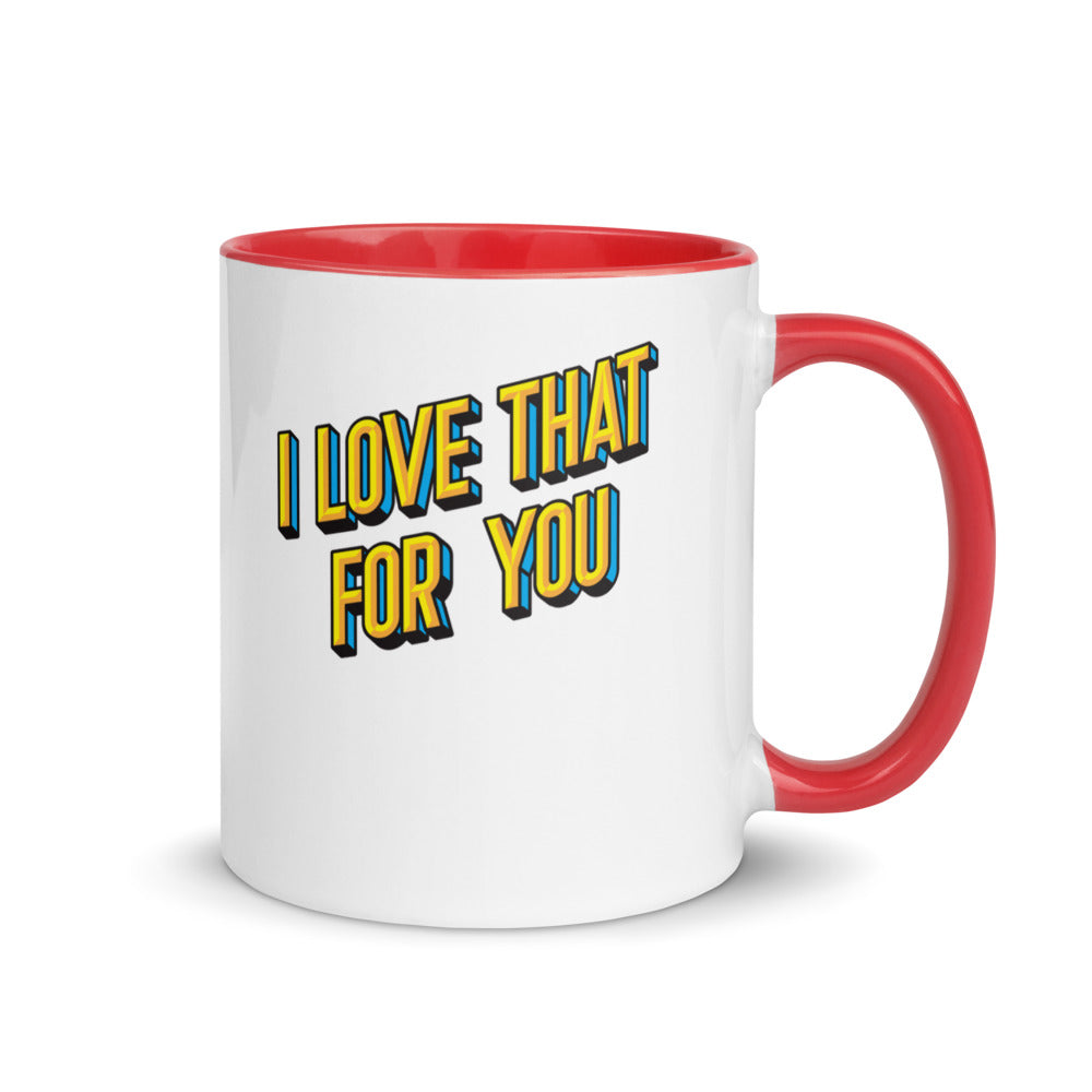 Debut garment mockup | I Love That For You (Mug) | Red