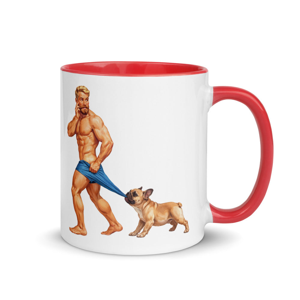 Debut garment mockup | Pardon my Frenchie (Mug) | Red