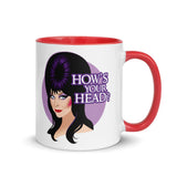 Debut garment mockup | How's Your Head? (Mug) | Red