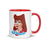 Debut garment mockup | Good Luck Babe (Mug) | Red