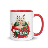 Debut garment mockup | Born to Sleigh (Mug) | Red