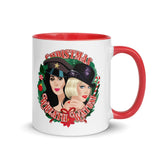 Debut garment mockup | Christmas Wreath Watusi (Mug) | Red