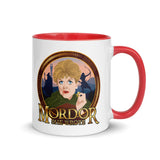 Debut garment mockup | Mordor She Wrote (Mug) | Red