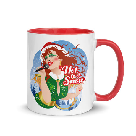 Debut garment mockup | Hot To Snow (Mug) | Red