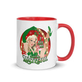 Debut garment mockup | I See Me Under the Mistletoe (Mug) | Red