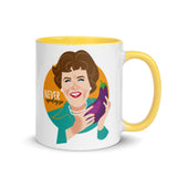 Debut garment mockup | Never Apologize (Mug) | Yellow