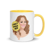 Debut garment mockup | I Don't Know Her (Mug) | Yellow