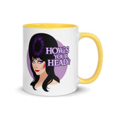 Debut garment mockup | How's Your Head? (Mug) | Yellow
