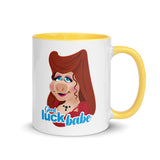 Debut garment mockup | Good Luck Babe (Mug) | Yellow