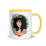 Debut garment mockup | Snap Out of It It's Xmas (Mug) | Yellow
