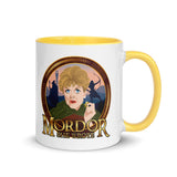 Debut garment mockup | Mordor She Wrote (Mug) | Yellow