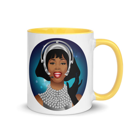 Debut garment mockup | Queen of the Night (Mug) | Yellow
