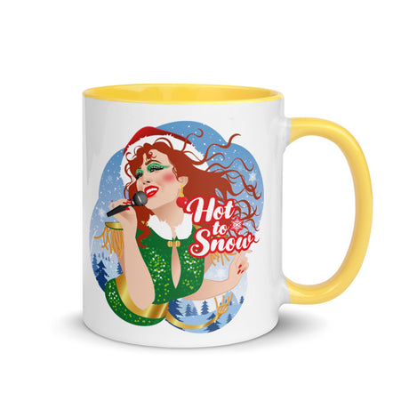 Debut garment mockup | Hot To Snow (Mug) | Yellow