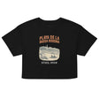 Debut garment mockup | Playa de la Bassa Rodone (Crop Top) | Black