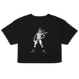 Debut garment mockup | Permission to Land (Crop Top) | Black