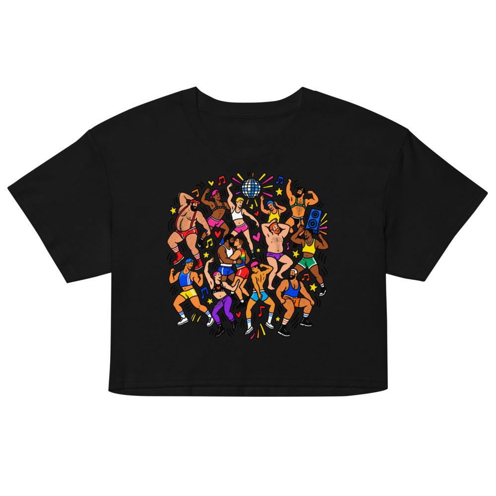 Debut garment mockup | Can't Stop Won't Stop (Crop Top) | Black