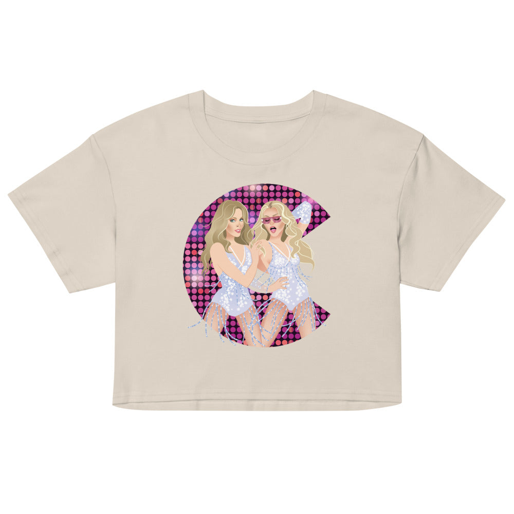 Debut garment mockup | Cell Block Pop (Crop Top) | Bone