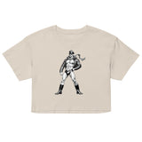 Debut garment mockup | Permission to Land (Crop Top) | Bone