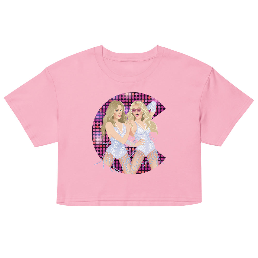 Debut garment mockup | Cell Block Pop (Crop Top) | Bubblegum