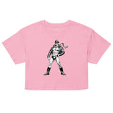 Debut garment mockup | Permission to Land (Crop Top) | Bubblegum