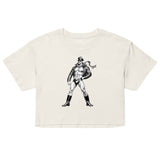 Debut garment mockup | Permission to Land (Crop Top) | Ecru
