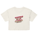 Debut garment mockup | Topping Is My Cardio (Crop Top) | Ecru