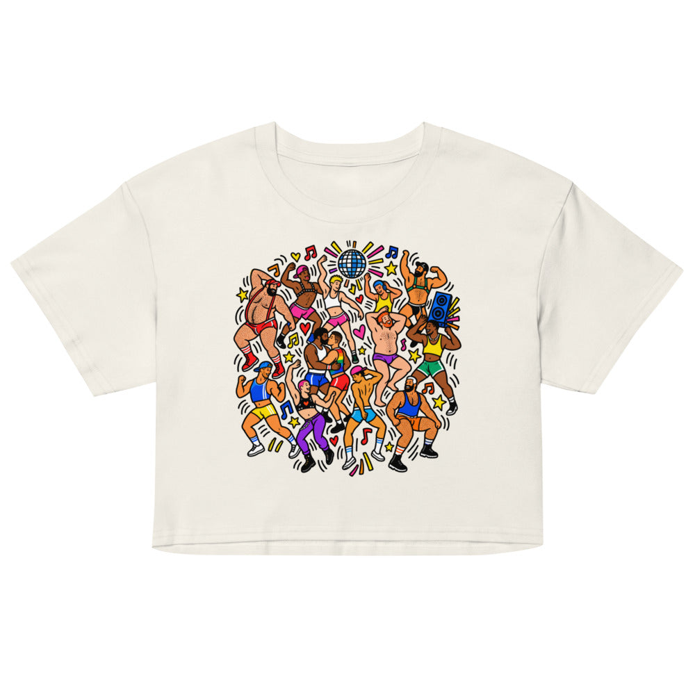 Debut garment mockup | Can't Stop Won't Stop (Crop Top) | Ecru