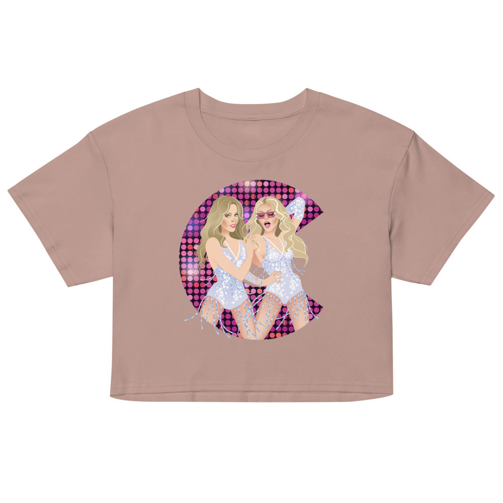 Debut garment mockup | Cell Block Pop (Crop Top) | Hazy Pink