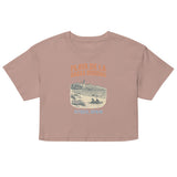 Debut garment mockup | Playa de la Bassa Rodone (Crop Top) | Hazy Pink