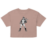 Debut garment mockup | Permission to Land (Crop Top) | Hazy Pink