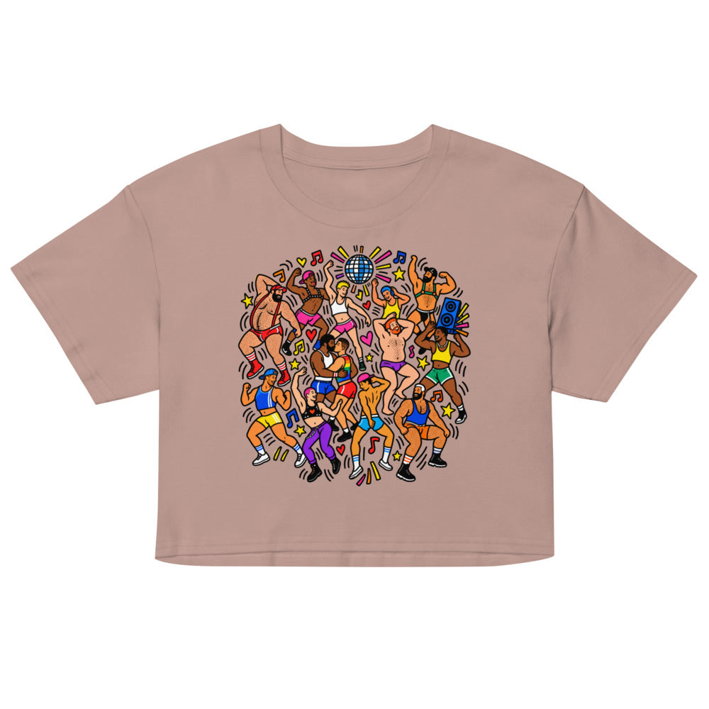 Debut garment mockup | Can't Stop Won't Stop (Crop Top) | Hazy Pink