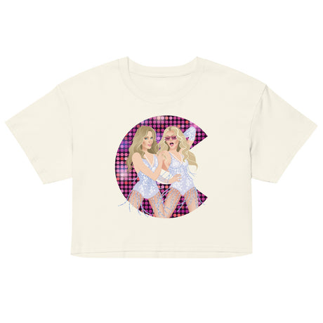Debut garment mockup | Cell Block Pop (Crop Top) | Natural